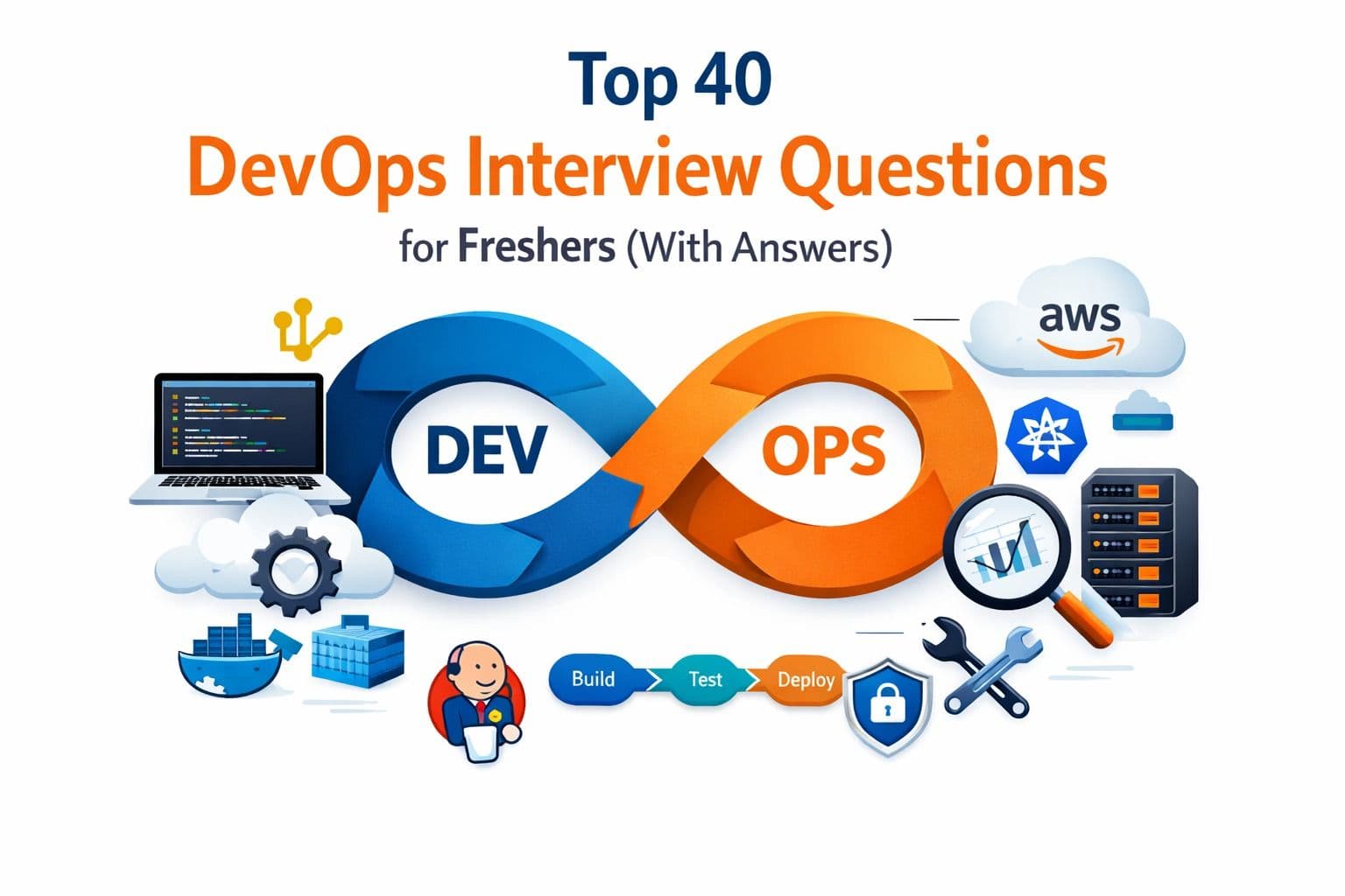 Top 40 DevOps Interview Questions for Freshers (With Answers)