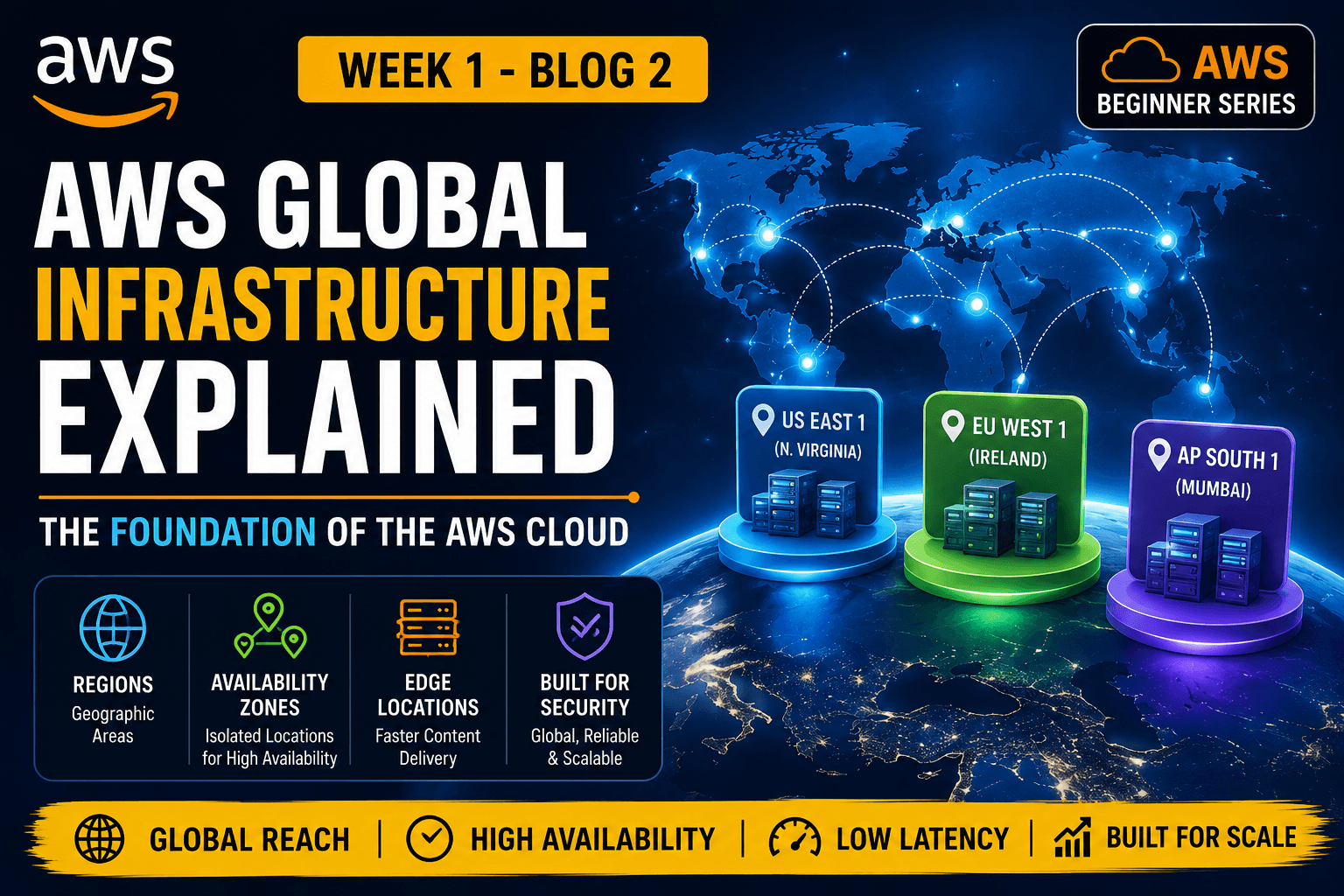 AWS Global Infrastructure Explained: Regions, Availability Zones, and Edge Locations
